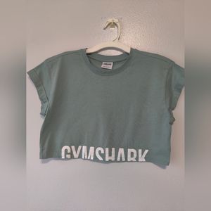 Gymshark women's fraction crop top size small light green teal nwot